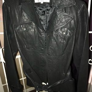 Kenneth Cole black leather jacket